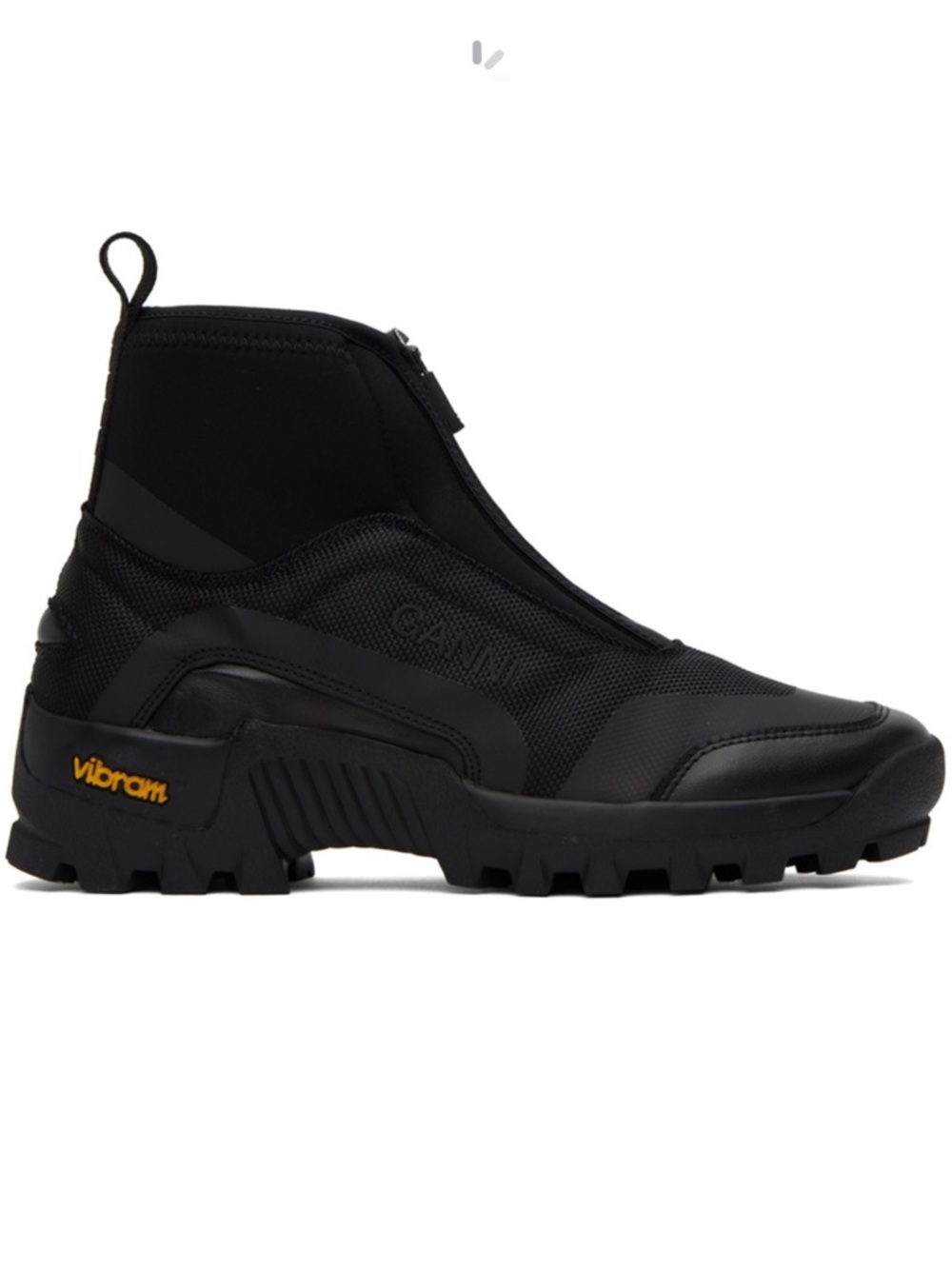 GANNI Performance High Sneakers - Ganni - Polyester - black zip up 39